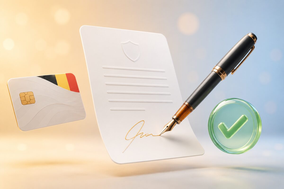 PDF-document met digitale eID-handtekening en groen geverifieerd zegel